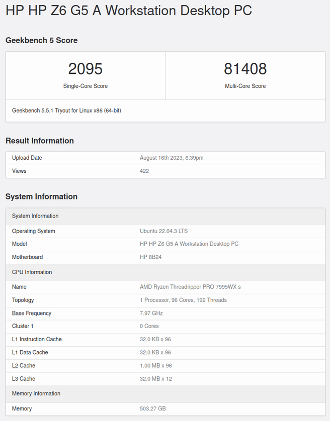 Threadripper 7995WX Pro
