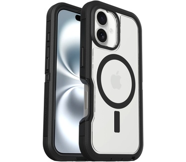 Otterbox Defender Series XT Clear voor MagSafe voor iPhone 16, Dark Side (iPhone 16) Transparant