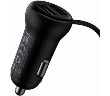 Baseus T typed S-16 Wireless MP3 Car Charger & FM-zender zwart