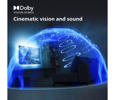 Philips 70PUS8108/12 AMBILIGHT tv, Ultra HD LED, black, Smart TV, Pixel Precise Ultra HD, HDR(10+), Dolby Atmos/Vision