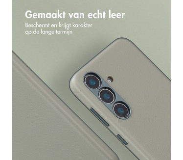 Accezz MagSafe Leather Backcover Samsung Galaxy S25 - Light Grey