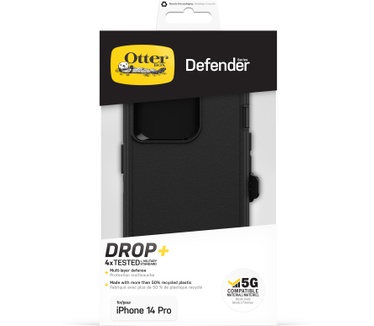 Otterbox OtterBox Defender Case voor iPhone 14 Pro, Schokbestendig, Valbestendig, Ultra-robuust, Beschermhoes, 4x Getest volgens Militaire Standaard, Zwart