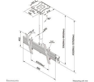 Neomounts by Newstar NeoMounts PRO flatscreen plafondsteun