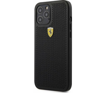 Ferrari Perforated Back Case - iPhone 12/12 Pro (6.1") - Zwart Zwart