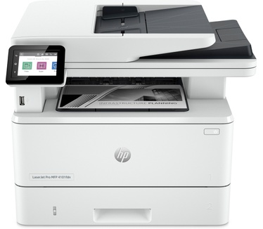 HP HP LaserJet Pro MFP 4102fdw printer, Zwart-wit, Printer voor Kleine en middelgrote ondernemingen, Printen, kopiëren, scannen, faxen, Draadloos; Geschikt voor HP Instant Ink; Printen vanaf telefoon of tablet; Automatische documentinvoer; Dubbelzijdig pr