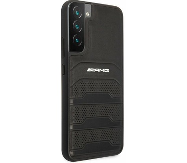 Mercedes-Benz AMG Leather Hard Cover - Samsung Galaxy S22 Plus - Zwart Zwart