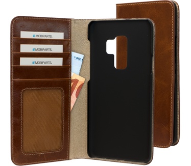 Mobiparts Excellent Wallet Case Samsung Galaxy S9 Plus Oaked Cognac