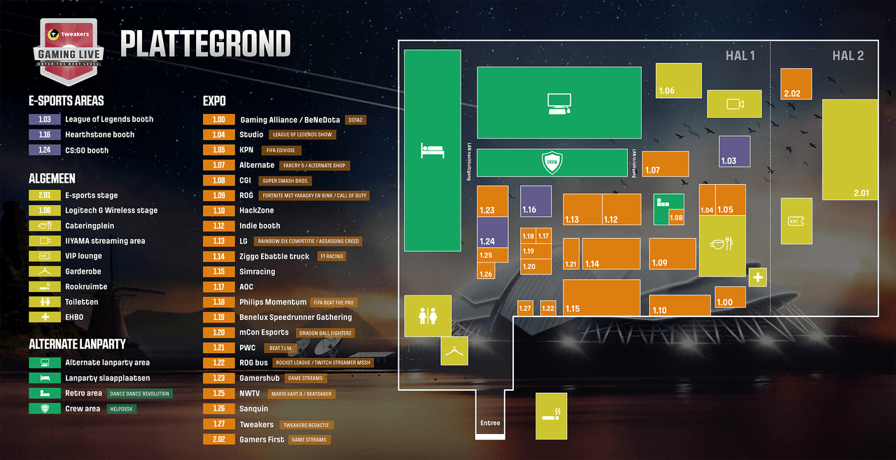 Plattegrond Tweakers Gaming Live