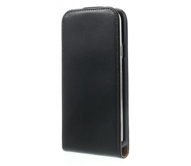 KEES Lederlook Flip Hoesje Samsung Galaxy S5 - Zwart