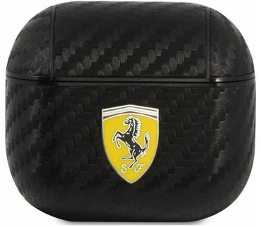 Ferrari Carbon AirPods Case - Apple Airpods 3 - Zwart