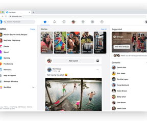 Facebook in lichte modus, januari 2020
