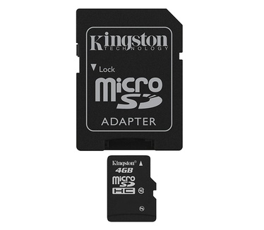 Kingston microSDHC 4GB Class 10 + Adapter
