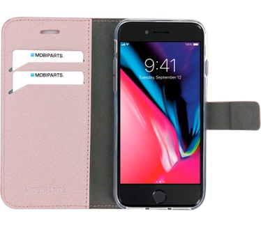 Mobiparts Saffiano Wallet Case Apple iPhone 7, iPhone 8 Pink