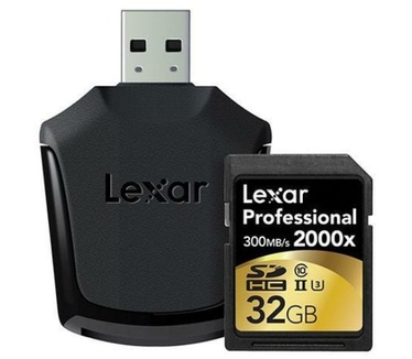 Lexar 32GB Professional 2000x UHS-II U3 SDHC