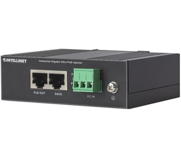 Intellinet Industrial Gigabit Ultra PoE Injector, 1 x 60 W Port, IEEE 802.3bt/at/af Power over Ethernet (Ultra POE/PoE+/PoE), Metal Housing