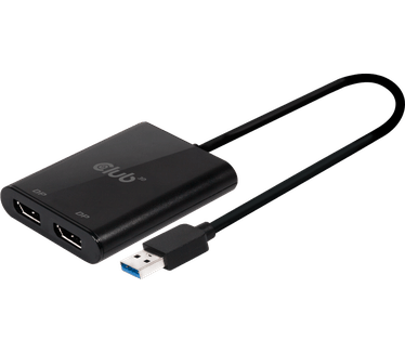 Club 3D USB A to DisplayPort&#8482; 1.2 Dual Monitor 4K 60Hz