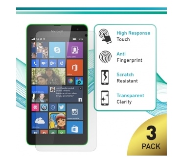 X'entrix Screen Protector Microsoft Lumia 535 - Crystal Clear - 3 stuks