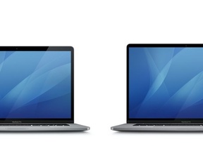 MacBook Pro 16" naast 15" in macOS Catalina-bèta