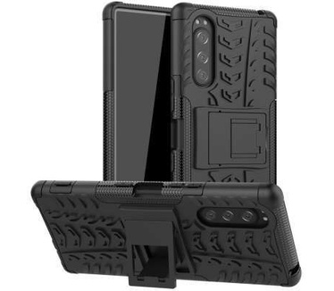 qMust Sony Xperia 5 Rugged Hybrid Hoesje Zwart