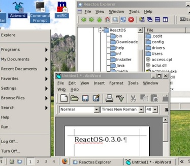 ReactOS 0.3.0 screenshot (resized)