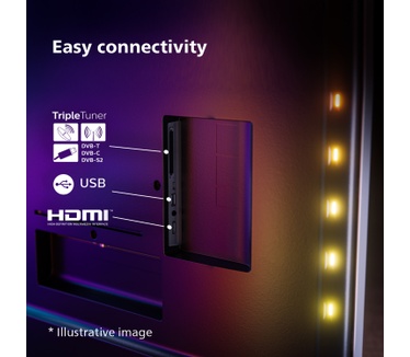Philips 70PUS8108/12 AMBILIGHT tv, Ultra HD LED, black, Smart TV, Pixel Precise Ultra HD, HDR(10+), Dolby Atmos/Vision