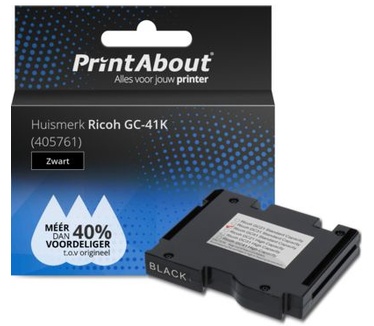 PrintAbout Huismerk Ricoh GC-41K (405761) Inktcartridge Zwart