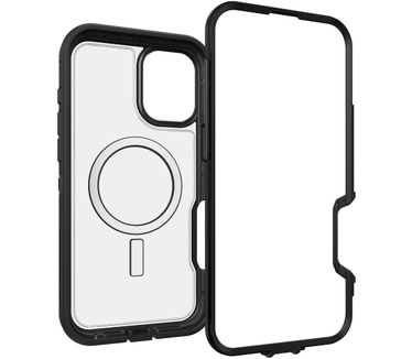 Otterbox Defender Series XT Clear voor MagSafe voor iPhone 16 Plus, Dark Side