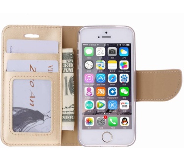 Aztec print lederen bookcase hoesje voor de Apple iPhone 5S (Apple iPhone 5S) Multi-color