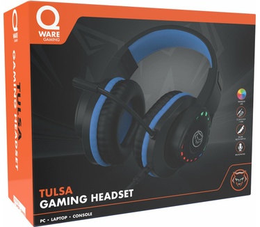 Qware Gaming - Headset - Tulsa - Geschikt voor Playstation 4 - Playstation 5 - PC - Multi platform - Blauw