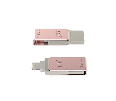 PQI iConnect Mini 128GB Rosé Goud