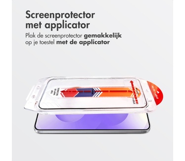 Accezz Gehard Glas Screenprotector + Applicator voor de Samsung Galaxy S26 FE