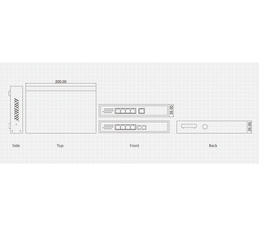 LevelOne 5-Port Fast Ethernet PoE Industrial Switch, 802.3af PoE, 4 PoE Outputs, 1 x SC Multi-Mode Fiber, 61.6W, -40°C to 85°C