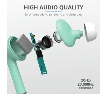 Trust Nika Touch Bluetooth Wireless Earphones (Groen)