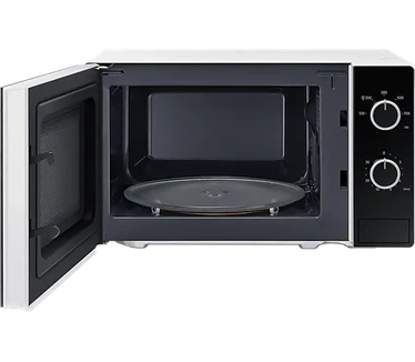 Samsung MS20A3010AH. Apparaatplaatsing: Aanrecht, Type product: Solo-magnetron, Inhoud (binnenkant): 20 l, Magnetronvermogen: 700 W, Soort bediening: Draaiknop, Kleur van het product: Zwart, Wit