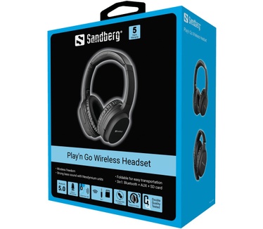 Sandberg Play'n Go Bluetooth Headset (Zwart)