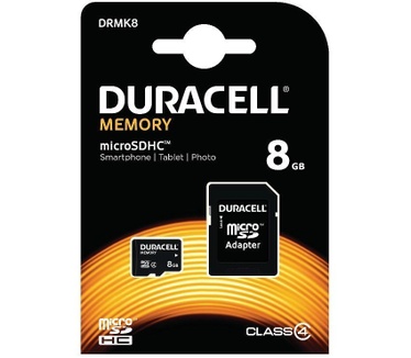 Duracell microSD Class 4 inclusief SD-adapter 8GB
