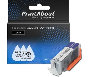 PrintAbout Huismerk Canon PGI-550PGBK Inktcartridge Zwart
