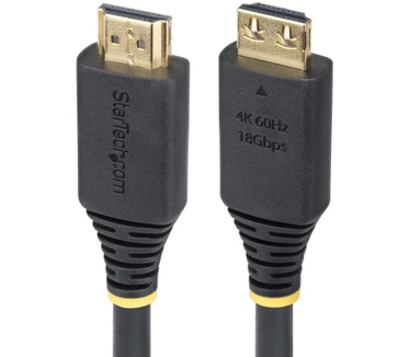 Startech.com 2,4m High Speed HDMI Kabel met Grip Connectors, 4K 60Hz/1440p 144Hz, HDR10/HDCP 2.2/ARC, 18Gbps, UHD HDMI 2.0 Kabel voor TV/Monitor/Scherm, TPE Mantel
