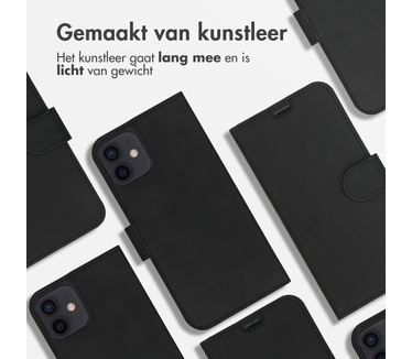 Accezz Wallet Softcase Booktype (IPhone 12, iPhone 12 Pro) Zwart