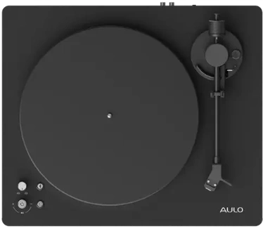Aulo Bluetooth platenspeler met ingebouwde speakers - Zwart