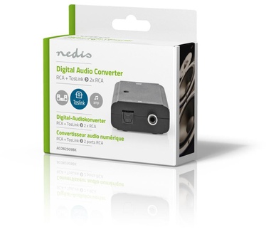 Nedis Audio-omvormer digitaal naar stereo | 1-wegs | Digitale RCA Female + Toslink Female | 2x RCA (stereo) Female