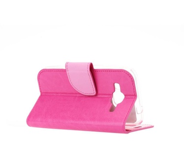 Luxe Lederen Bookcase hoesje voor de Samsung Galaxy Core Prime G360 - Roze (Samsung Galaxy Core Prime G360) Roze