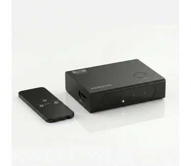 Marmitek HDMI 2.1 Switch Connect 730, 3 Poorts Schakelaar, 8K 60Hz, 4K 120Hz -144Hz -165Hz -240Hz, 48 Gbps, Automatisch Schakelen, VRR, ALLM, DSC, voor PS5 Xbox Monitor
