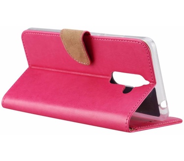 Luxe Lederen Bookcase hoesje voor de Nokia 7 Plus - Roze (Nokia 7 Plus) Roze