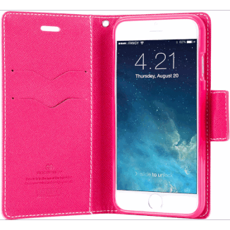 Mercury Fancy Diary Wallet Case Apple iPhone 6/6S (4.7'') - Roze Roze