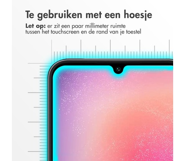 Accezz Gehard Glas Screenprotector voor de Samsung Galaxy A25 - Transparant