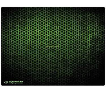 Esperanza groot gaming muismat met GRUNGE motief (maat M, 300 x 240 x 3 mm) in zwart-groene kleur, muismat voor optische, laser en kogel muis, antislip rubber