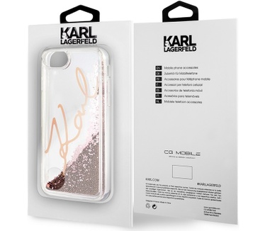 Karl Lagerfeld Liquid Glitter Case - iPhone 6/6S/7/8 - Roségoud