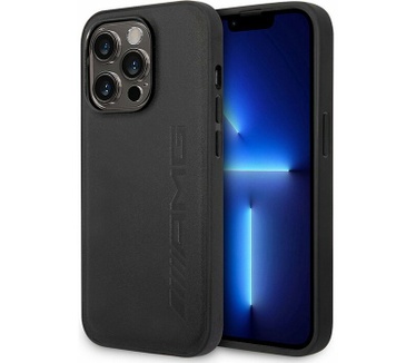 Mercedes-Benz AMG Leather Back Case - iPhone 14 Pro (6.1") Zwart Zwart