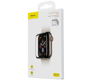 Baseus Apple Watch 40mm Full Cover Film Protector - Zwart